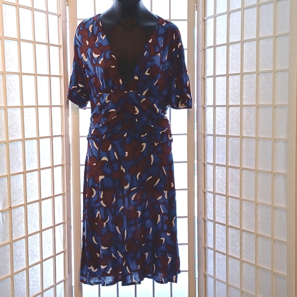 New! T-bags brown blue dress 5310